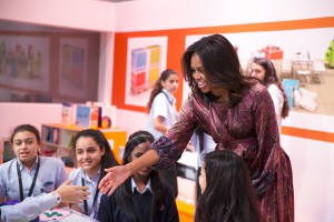 Michelle Obama en Wise Lab, Doha, Qatar. Foto: Wise 2015.