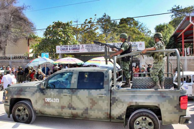 Inician vigilancia ejercito, armada, y policía federal y estatal en escuelas de Acapulco