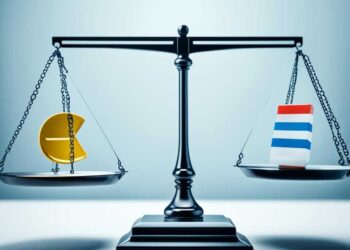 Balanza representando el debate entre el libre mercado y la regulación estatal en México.